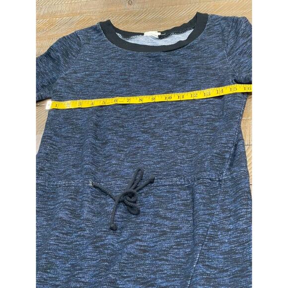 Converse Sweater Dress Womens XS Blue Space Dye Knit Long Sleeve Drawstring - Picture 5 of 9